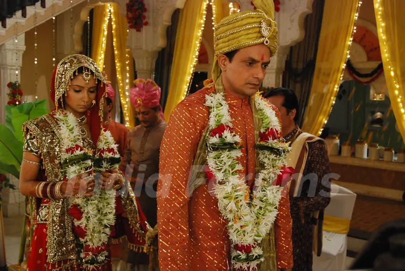 Gayatri and Naresh taking pheras