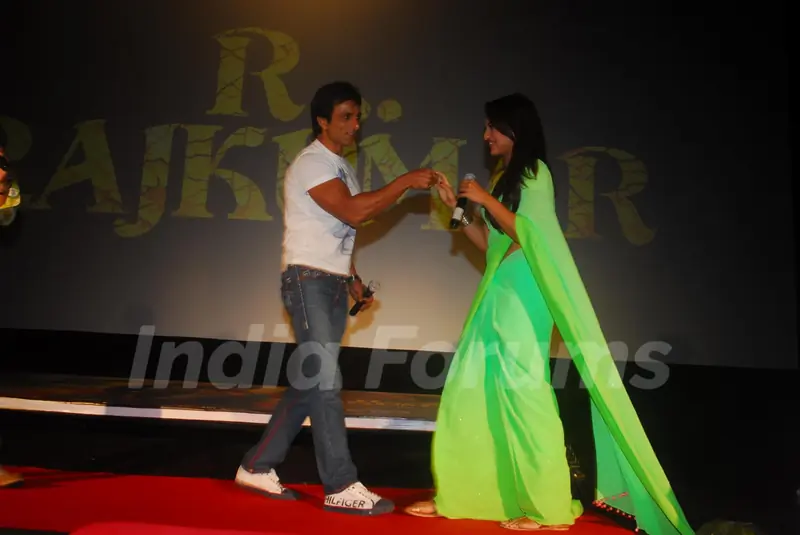 Sonakshi and Sonu Sood at R...Rajkumar 2nd Trailer Launch