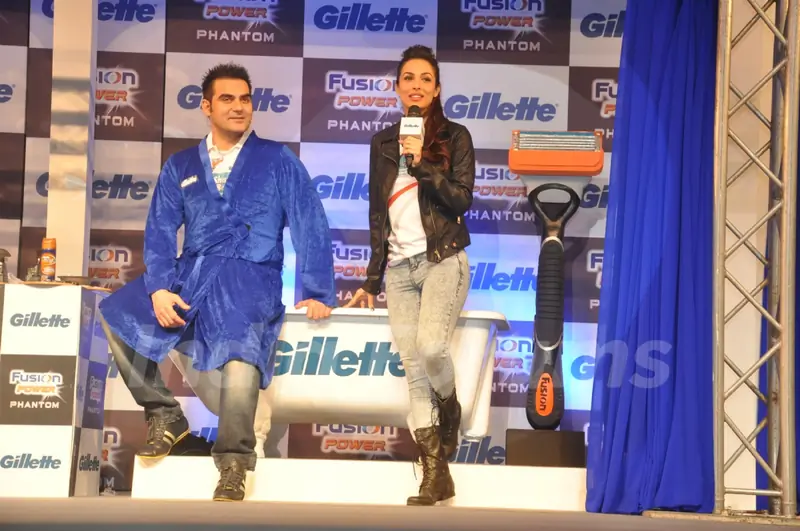 Arbaaz Khan and Malaika Arora Khan at the launch of Gillette Fusion Power Phantom