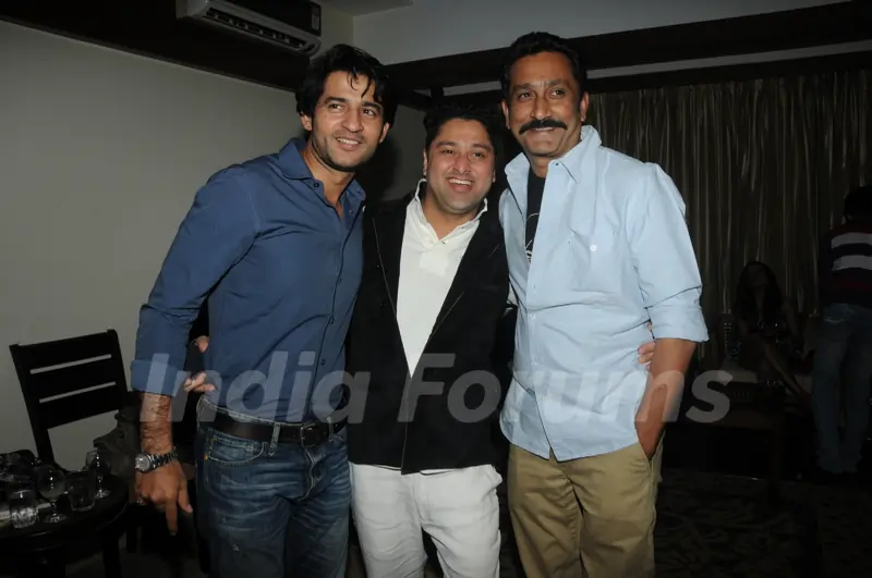 Hiten Tejwani and Mukesh Tiwari were at Kaushik Banerjee's Birthday Bash