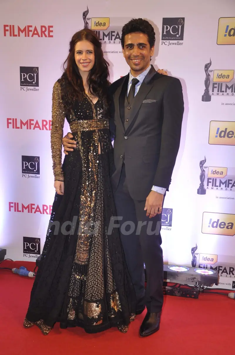 Kalki Koechlin and Gulshan Devaiah were seen at the 59th Idea Filmfare Awards 2013