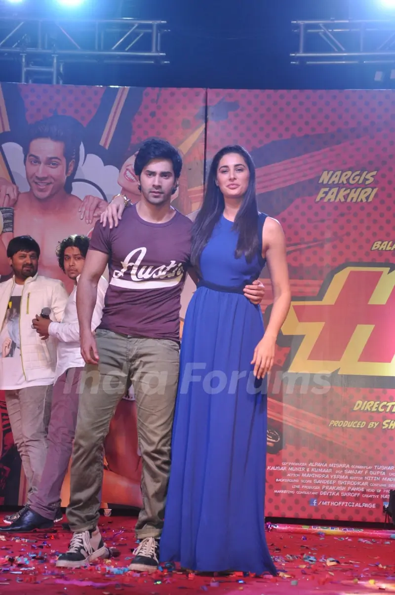 Varun and Nargis at the Music Launch of Main Tera Hero