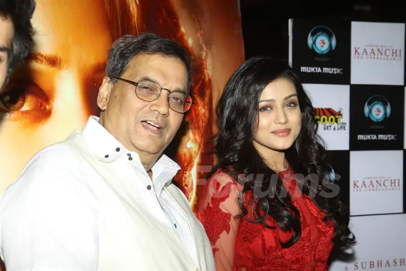 Subhash Ghai and Mishti were at the Music Launch of 'Kaanchi'