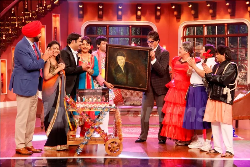 Big B gifts Kapil a portrait of himself