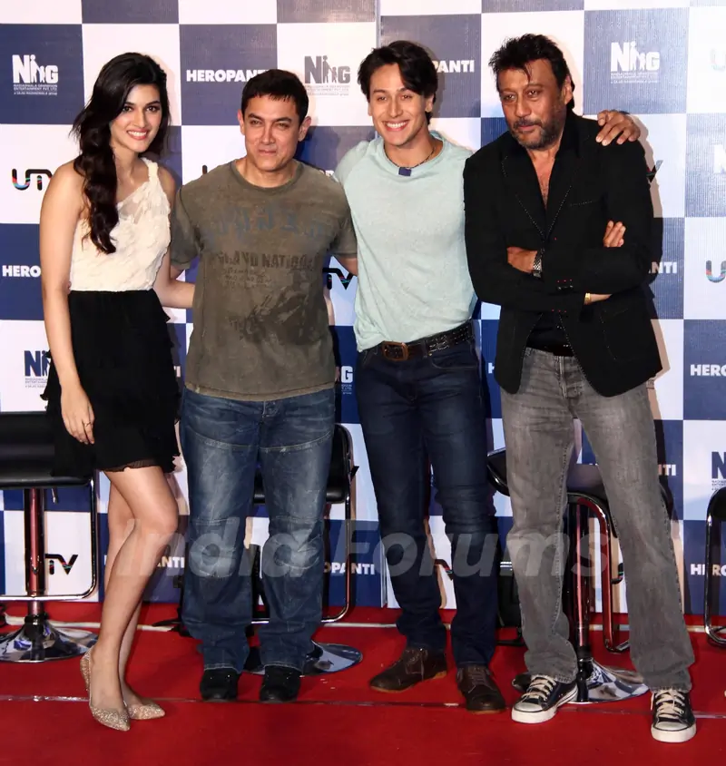Aamir Khan and Jackie Shroff at the Trailer launch of Heropanthi