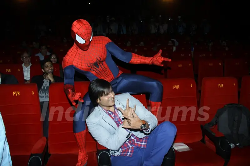Vivek Oberoi meets Spiderman!