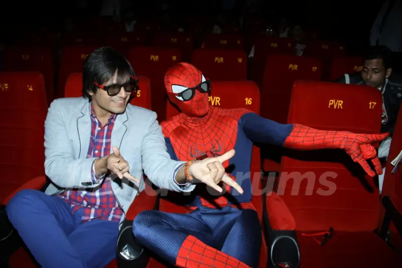 Vivek Oberoi meets Spiderman!