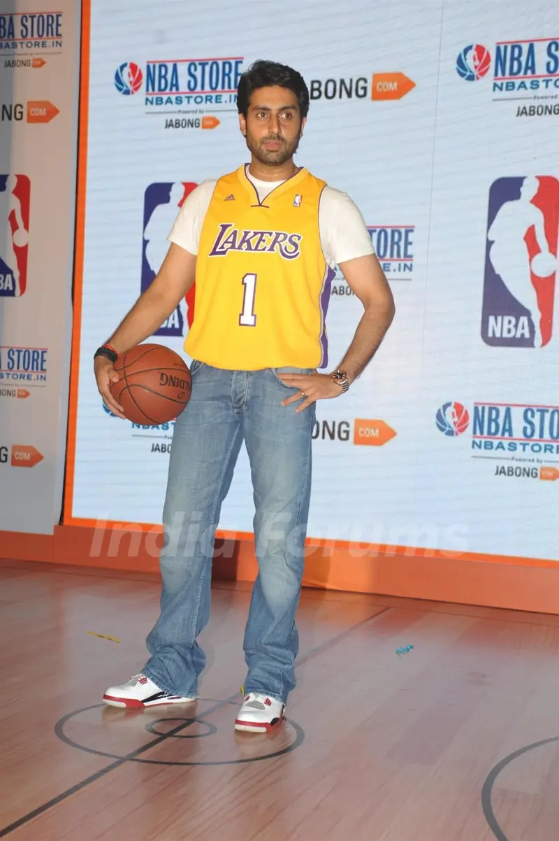 Abhishek Bachchan was at the Launch of NBA's first official online store in India