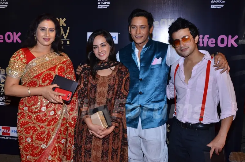 Abhishek Rawat and Akhlaque Khan at Life OK Now Awards