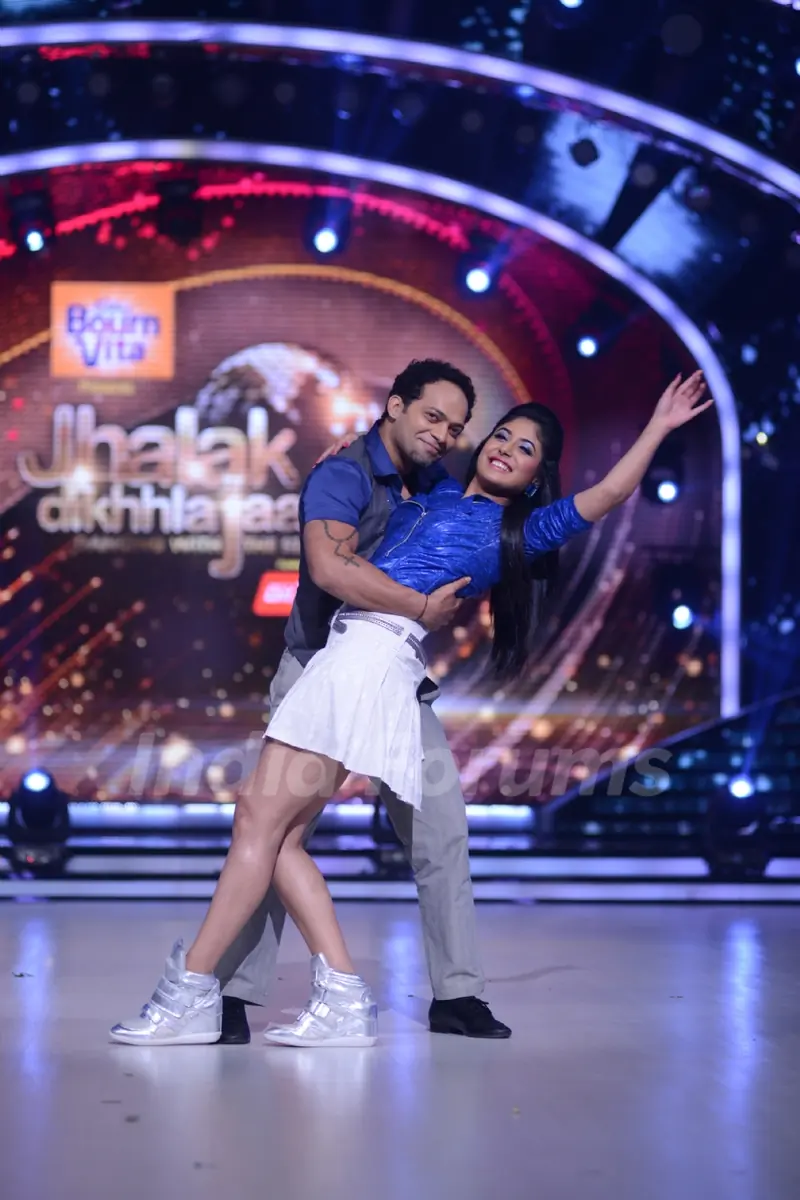 Kritika Kamra with her choreographer Savio was at Launch of Jhalak Dikhhla Jaa Season 7