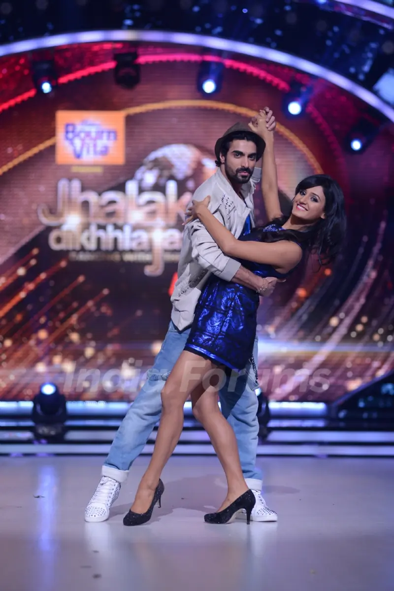 Shakti Mohan with her choreographer Tushar at the Launch of Jhalak Dikhhla Jaa Season 7