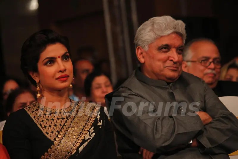 Priyanka Chopra and Javed Akhtar at Launch of Dilip Kumar's autobiography 'Substance and the Shadow'