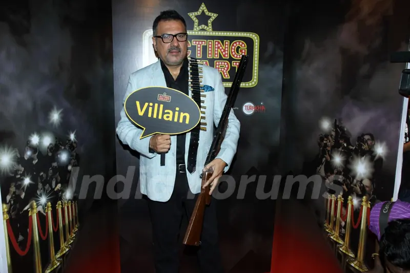Boman Irani poses as the villian at the event