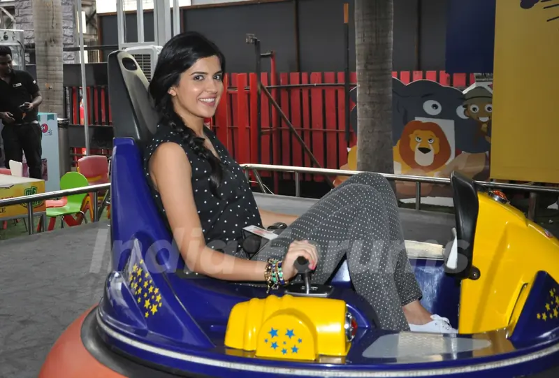 Deeksha enjoys a dashing car ride at Smaash