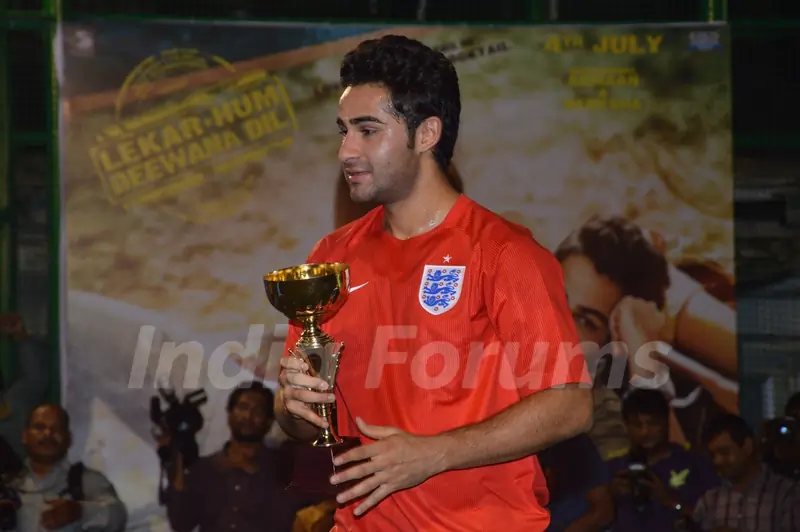 Armaan at the football match