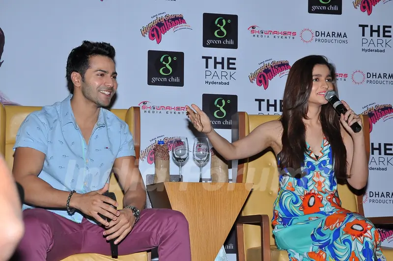 Press Meet of Humpty Sharma Ki Dulhania in Hyderabad
