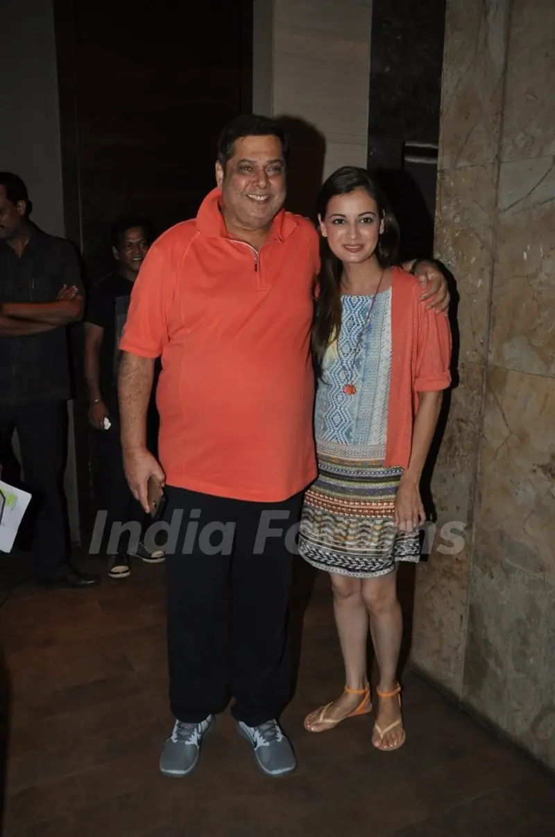 Dia Mirza and David Dhawan at the Special screening of Bobby Jasoos
