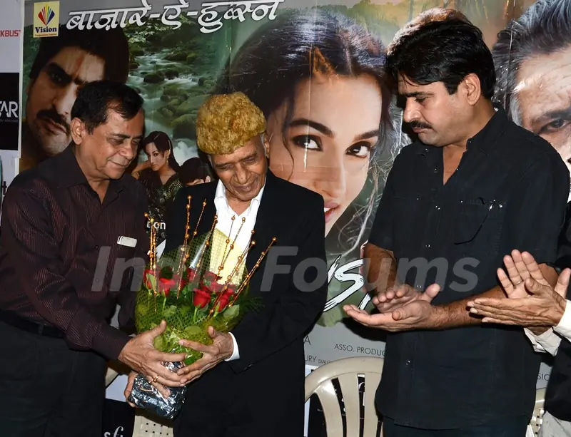 A K Mishra, Khayyam Ji, Yashpal Sharma at the Press Conrefence of Bazaar E Husn