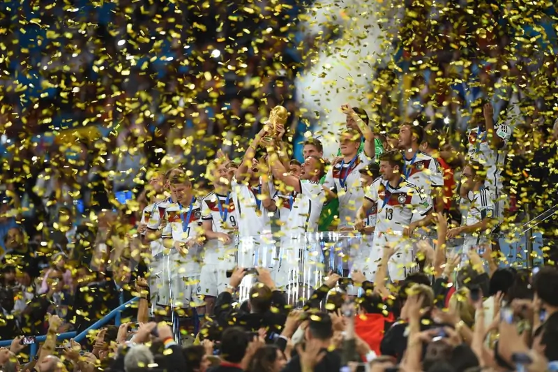 Germany players at the Winning Ceremony