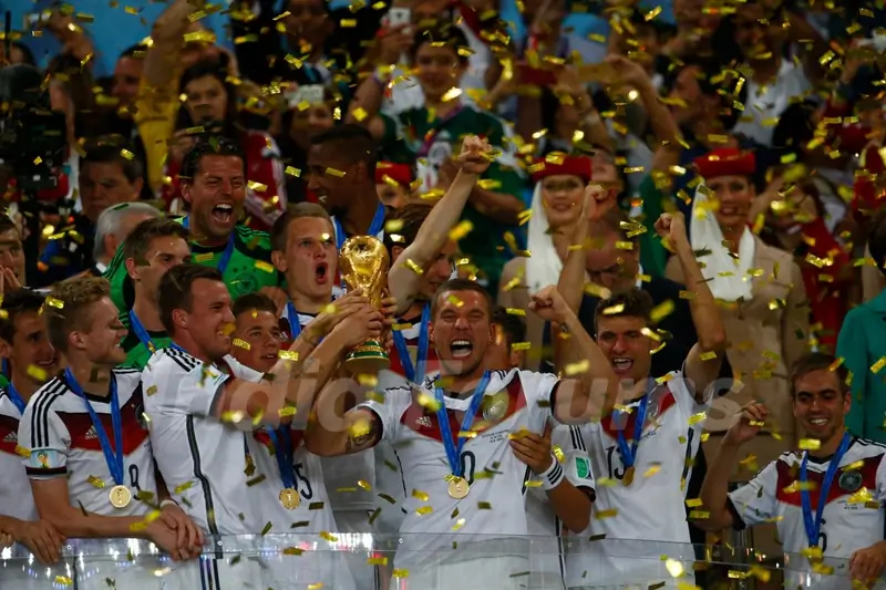 Germany players celebrating their Victory
