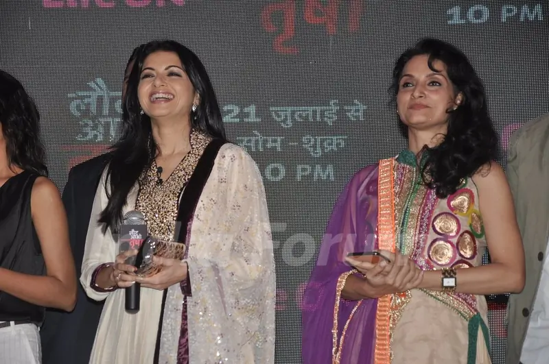 Bhagyashree Patwardhan and Rajeshwari Sachdev at the Press Conference of Laut Aao Trisha