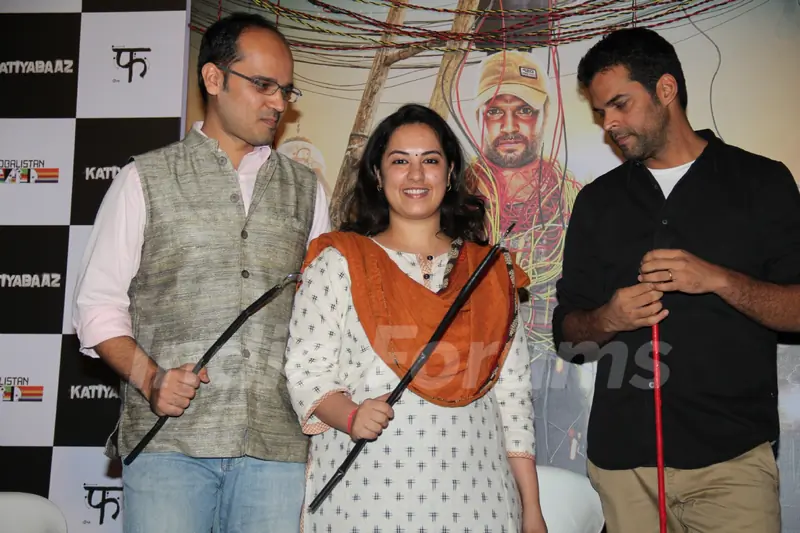 Deepti Kakkar, Fahad Mustafa and Vikramaditya Motwane at the Trailer Launch of the Katiyabaaz