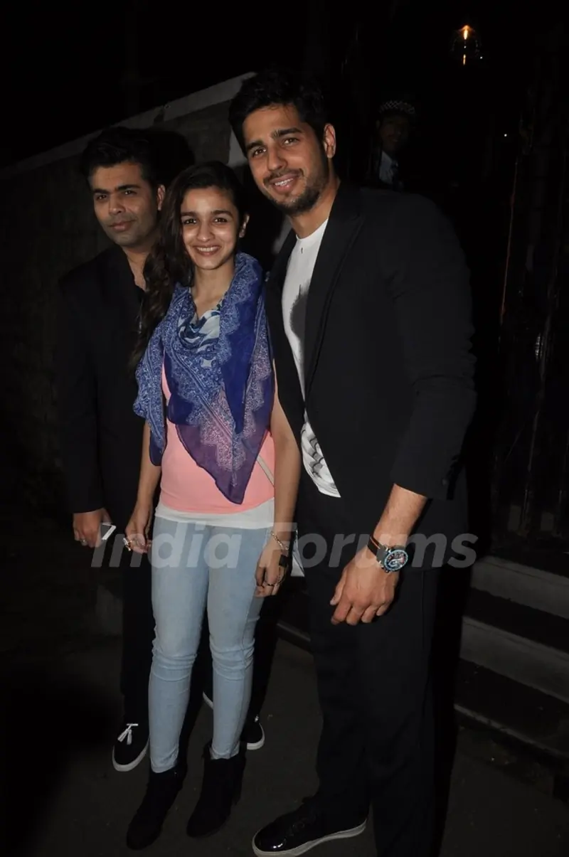 Karan, Alia and Sidharth snapped at Lido Post Dinner