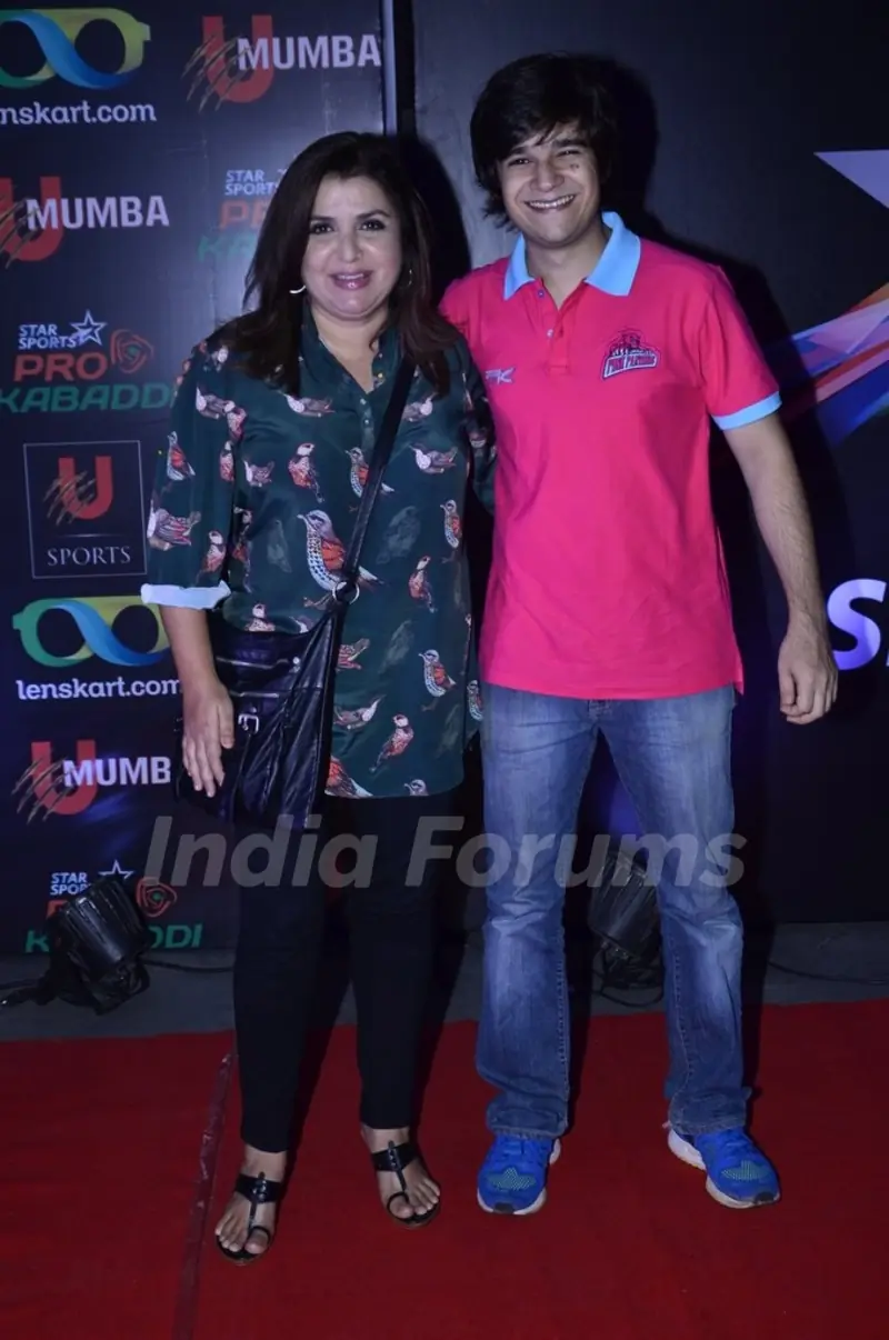 Farah Khan and Vivaan Shah were at Pro Kabbadi League
