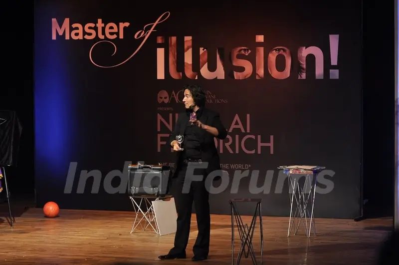 Nicolai Freidrich performing at his Illusion Show