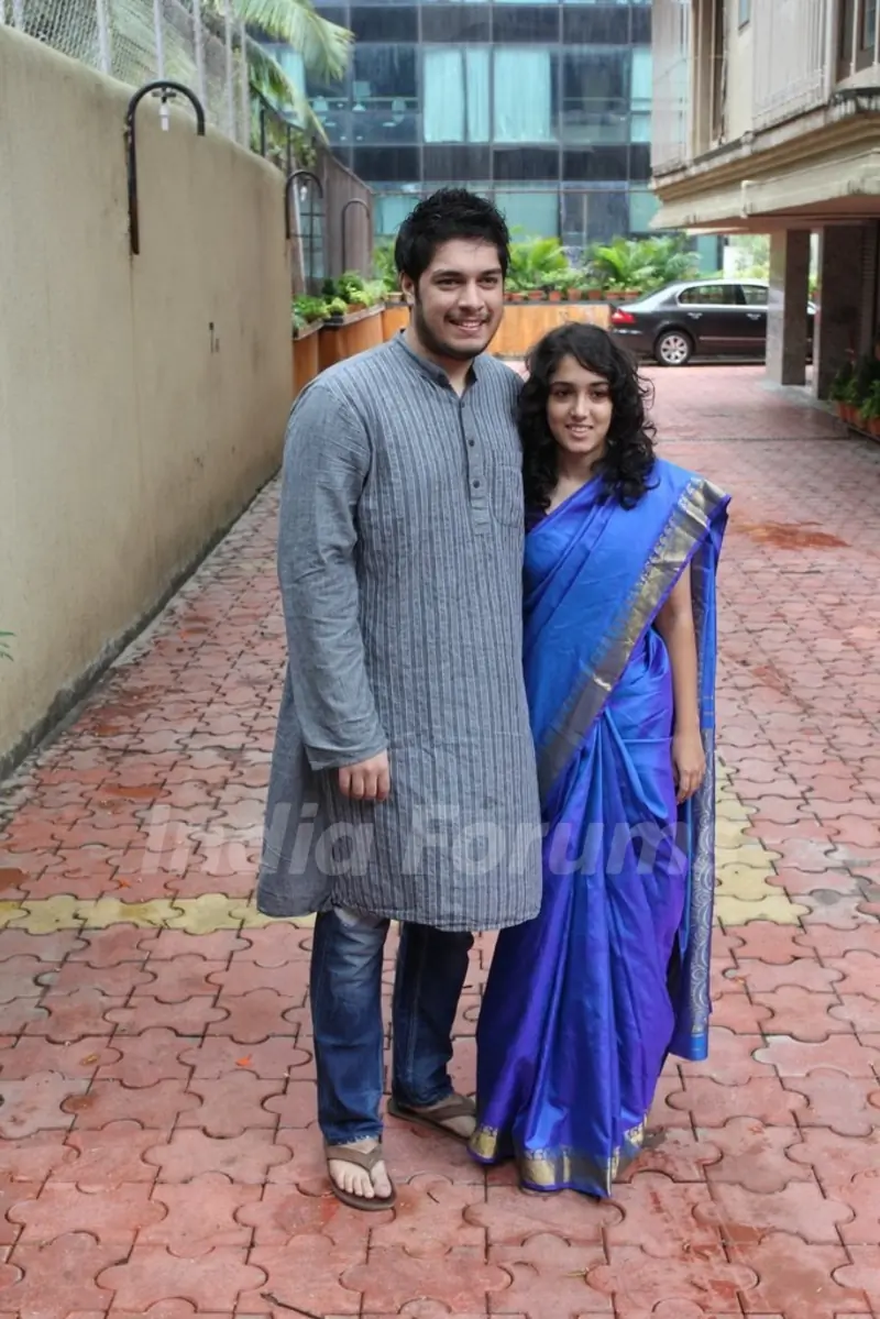 Junaid and Ira Khan at Aamir Khan's Eid Celebration