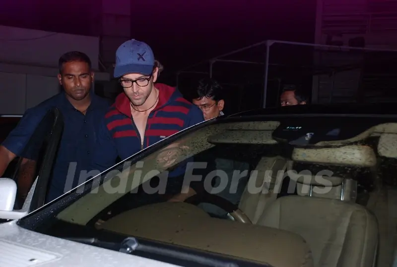 Hrithik Roshan was snapped getting in his car at PVR
