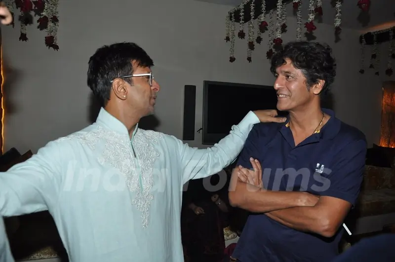 Javed Jaffrey with Chunky Pandey