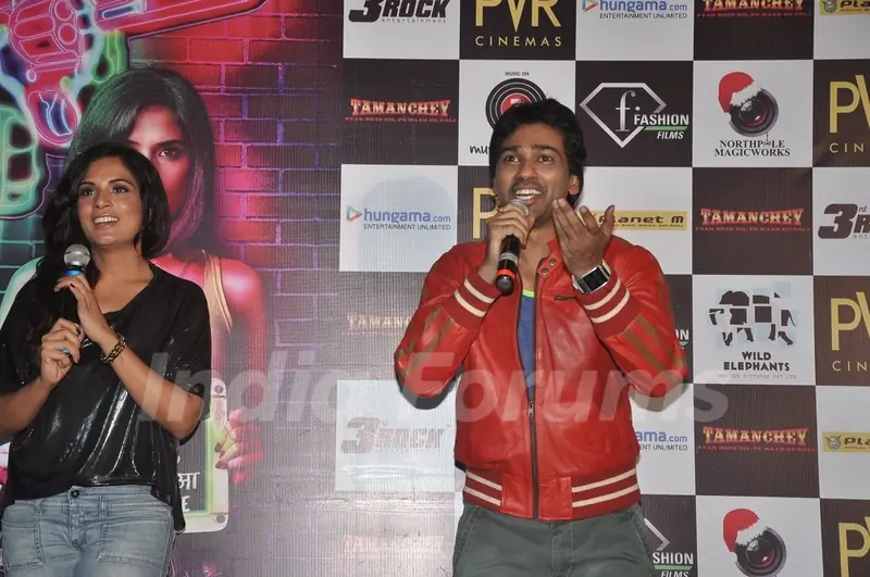 Richa and Nikhil interacts with the audience at the Trailer Launch of Tamanchey