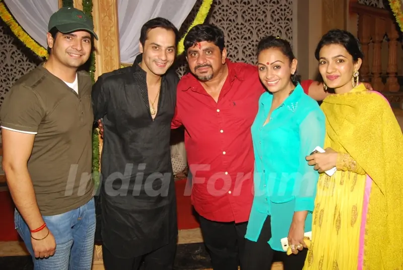 Rajan Shahi with his friends at the celebration