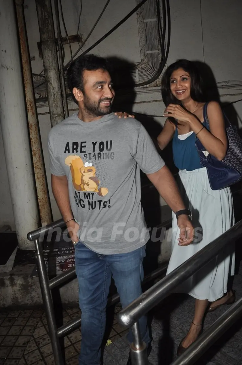 Shilpa Shetty and Raj Kundra were spotted at PVR