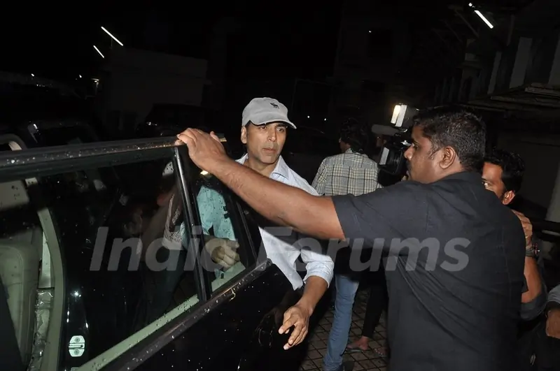 Akshay Kumar was spotted getting inside his car at PVR