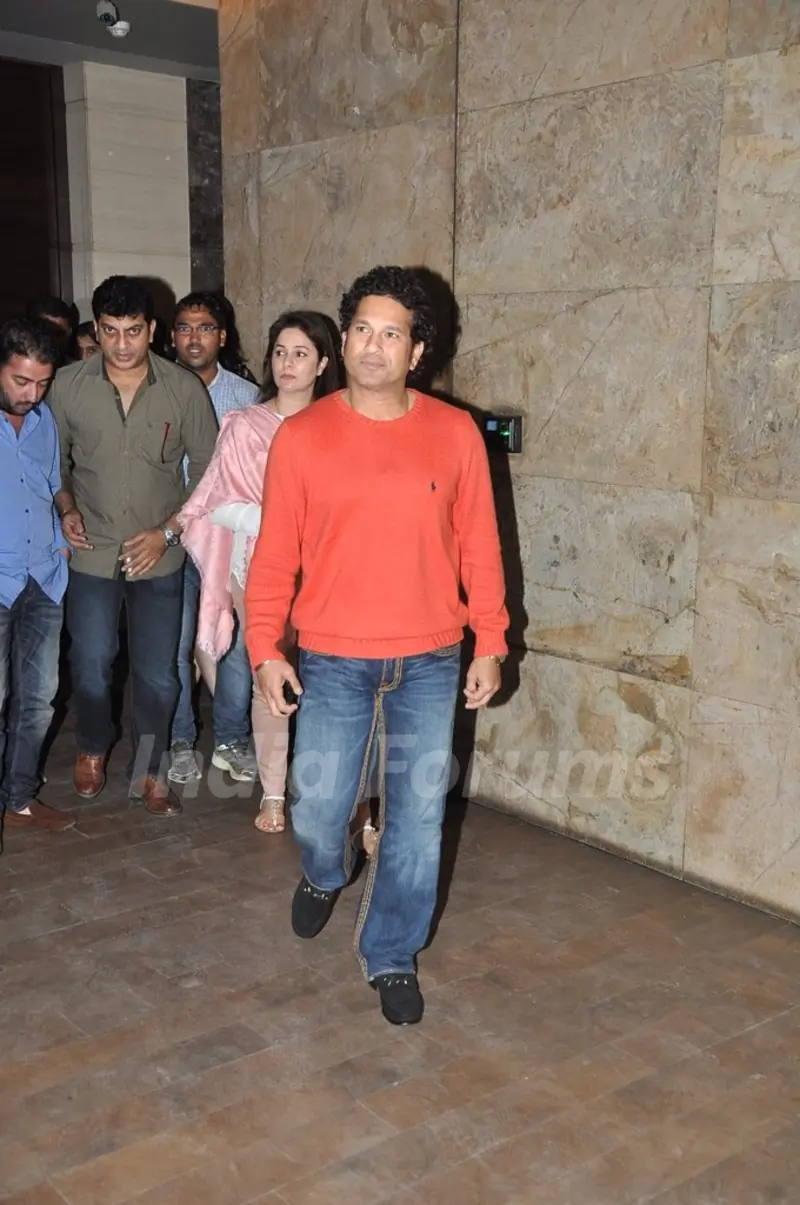 Sachin Tendulkar was at the Special Screening of Lai Bhaari
