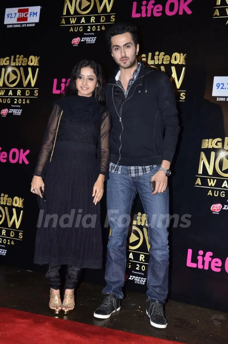 Sana Amin Sheikh and Vibhav Roy were at Life Ok Now Awards
