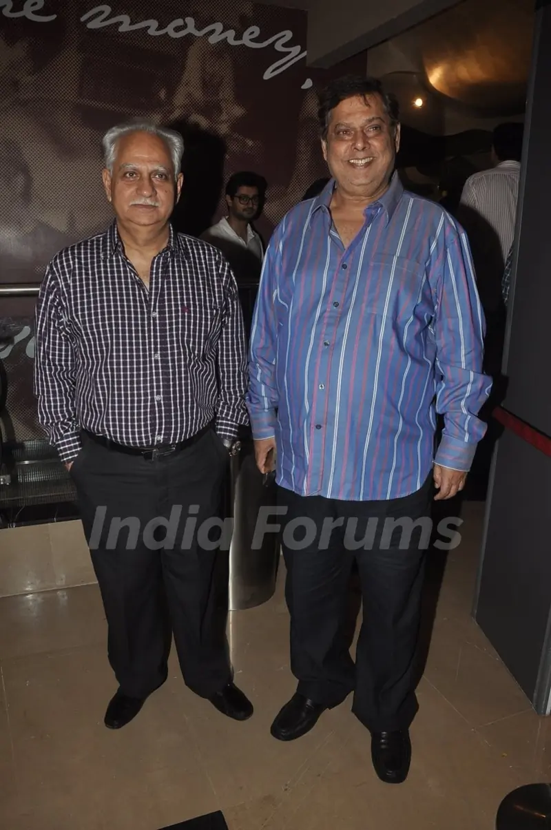 Ramesh Sippy and David Dhawan at the Premiere of 100 Foot Journey hosted by Om Puri