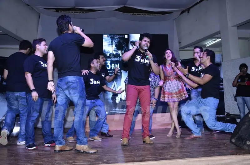 A fan sings at the Trailer Launch of 3 AM