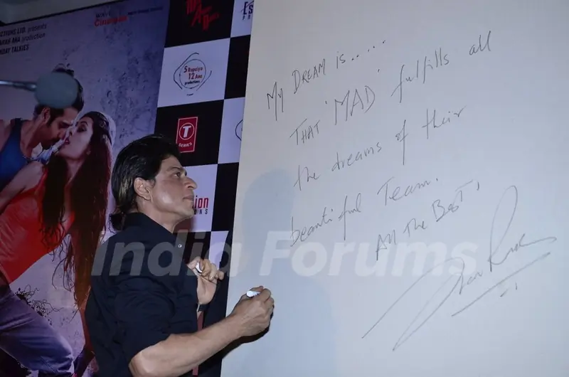 Shah Rukh Khan signed autograph for the team of Mad About Dance