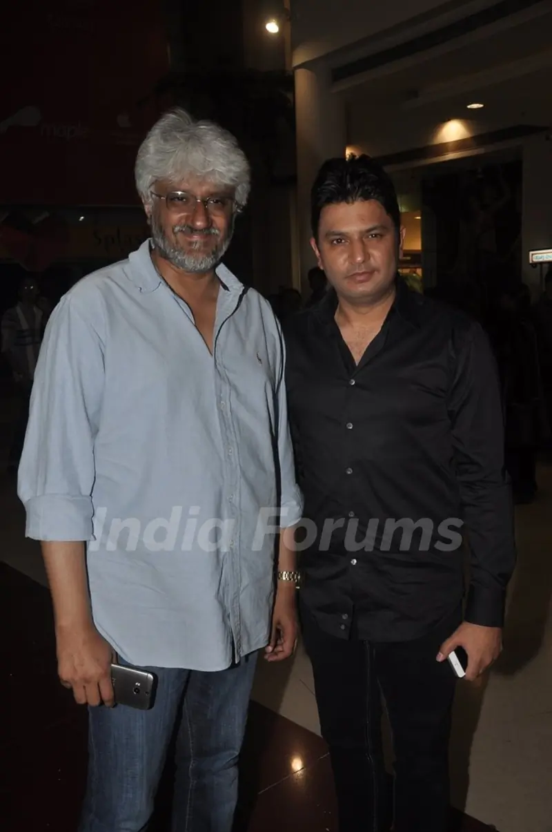 Vikram Bhatt and Bhushan Kumar pose for the camera at the Music Launch of Creature 3D