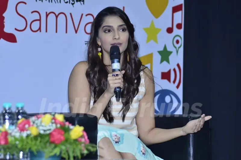 Sonam Kapoor addressing the audience at NBT Samvaad Event