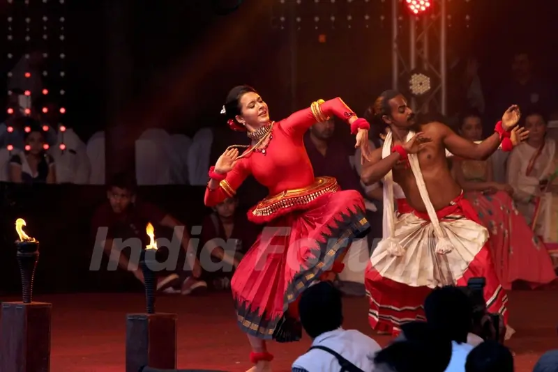 Isha Sharvani performs at the Dahi Handi Celebration in Mumbai