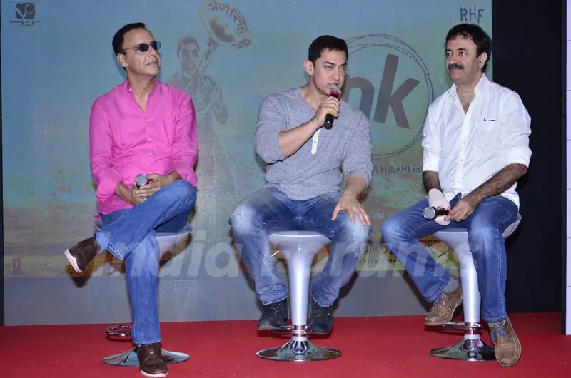 Aamir Khan addresses the audience at the Second Poster Launch of P.K.