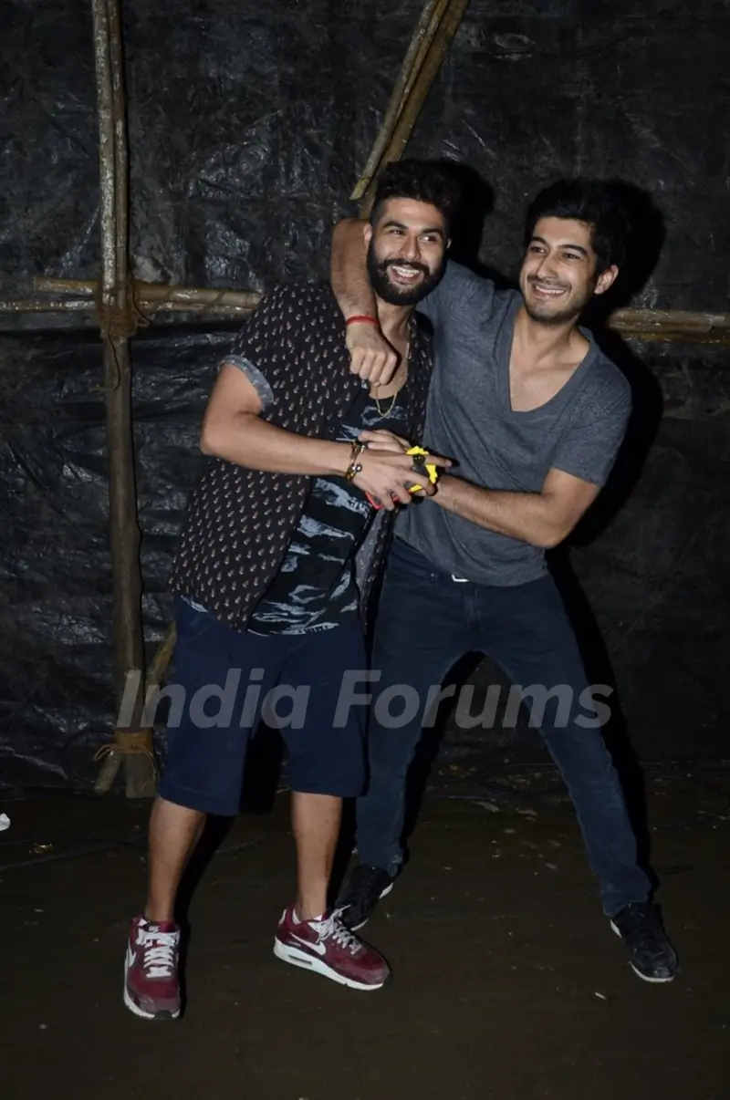 Mohit Marwah with a friend at the Launch of Sanjay Kapoor's Movie 'Tevar'