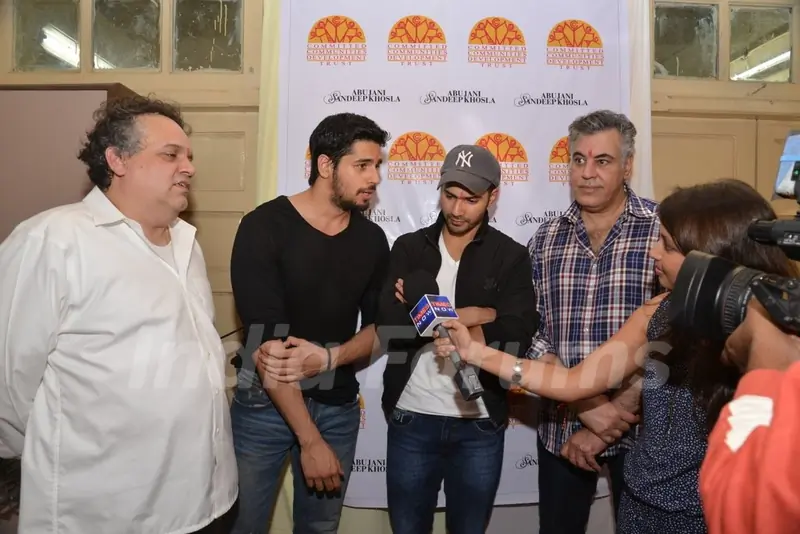 Sidharth Malhotra interacts with the media at Ashray NGO