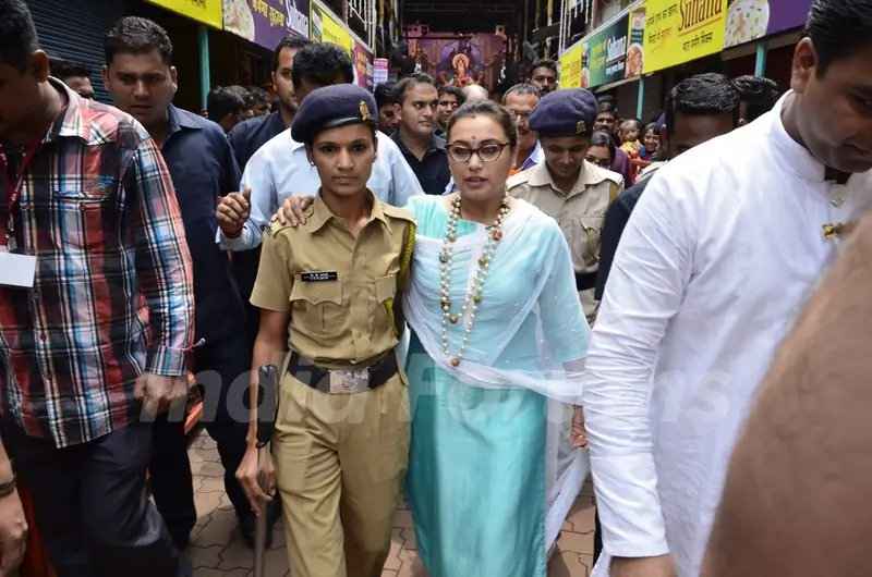 Rani Mukherjee was snapped at Lalbaug cha Raja
