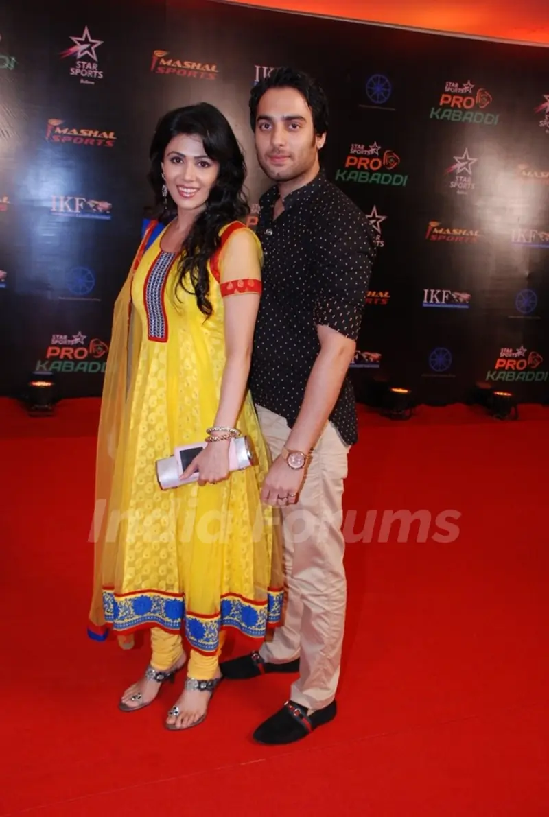 Sheetal Dabholkar with Ankit Modgil at the Grand Finale of Pro Kabbadi League
