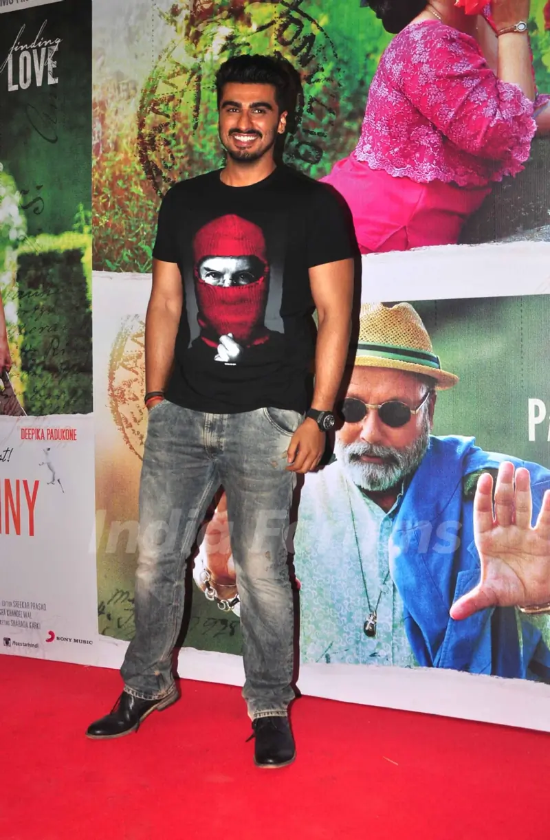 Arjun Kapoor poses for the media at the Special Screening of Finding Fanny